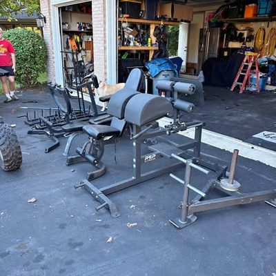 FITNESS EQUIPMENT SLED, GHD, BENCHES, WT RACKS, BARS & MORE
