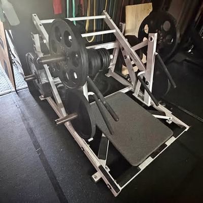 Hammer Strength deadlift / shrug machine.